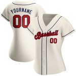 Maillot de baseball personnalisé authentique rouge-bleu marine Maillot de baseball personnalisé authentique rouge-bleu marine