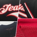 Maillot de baseball authentique en maille rétro noir-blanc bordeaux personnalisé Maillot de baseball authentique en maille rétro noir-blanc bordeaux personnalisé