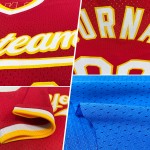 Maillot de baseball personnalisé bleu rouge-blanc authentique rétro Maillot de baseball personnalisé bleu rouge-blanc authentique rétro