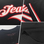 Maillot de baseball personnalisé authentique rétro rose-aqua noir en maille Maillot de baseball personnalisé authentique rétro rose-aqua noir en maille
