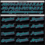 Maillot de baseball personnalisé authentique rétro rose-aqua noir en maille Maillot de baseball personnalisé authentique rétro rose-aqua noir en maille