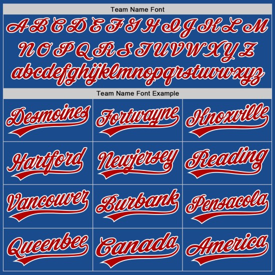 Maillot de baseball personnalisé bleu rouge-blanc authentique rétro Maillot de baseball personnalisé bleu rouge-blanc authentique rétro