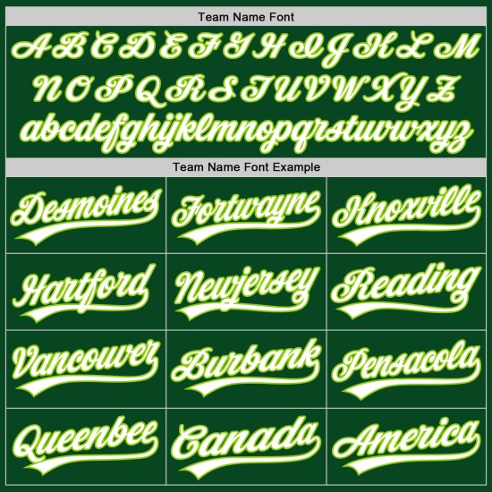 Maillot de baseball authentique vert, blanc et fluo Maillot de baseball authentique vert, blanc et fluo