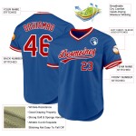Maillot de baseball personnalisé bleu rouge-blanc authentique rétro Maillot de baseball personnalisé bleu rouge-blanc authentique rétro