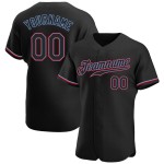 Maillot de baseball authentique noir et rouge personnalisé Maillot de baseball authentique noir et rouge personnalisé