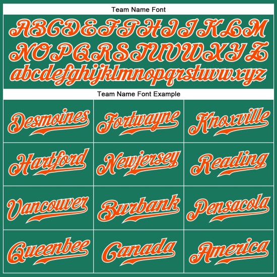 Maillot de baseball personnalisé Kelly à fines rayures orange-blanc authentique blanc vert Maillot de baseball personnalisé Kelly à fines rayures orange-blanc authentique blanc vert