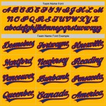 Maillot de baseball authentique Throwback Royal-Red Custom Gold