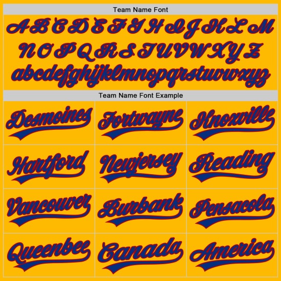 Maillot de baseball authentique Throwback Royal-Red Custom Gold