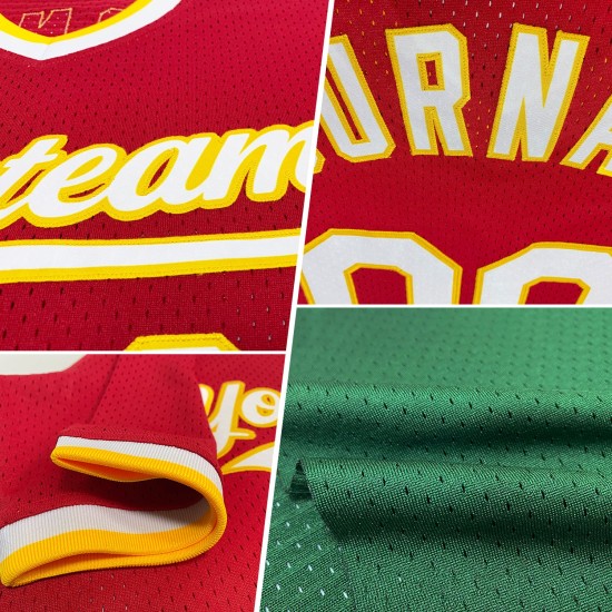 Maillot de baseball authentique vert, blanc et fluo Maillot de baseball authentique vert, blanc et fluo