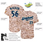 Au service de baseball authentique et personnalisé en jersey bleu marine et bleu sarcelle Camo Salute Au service de baseball authentique et personnalisé en jersey bleu marine et bleu sarcelle Camo Salute