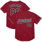 Maillot de baseball authentique en maille rétro noir-blanc bordeaux personnalisé Maillot de baseball authentique en maille rétro noir-blanc bordeaux personnalisé